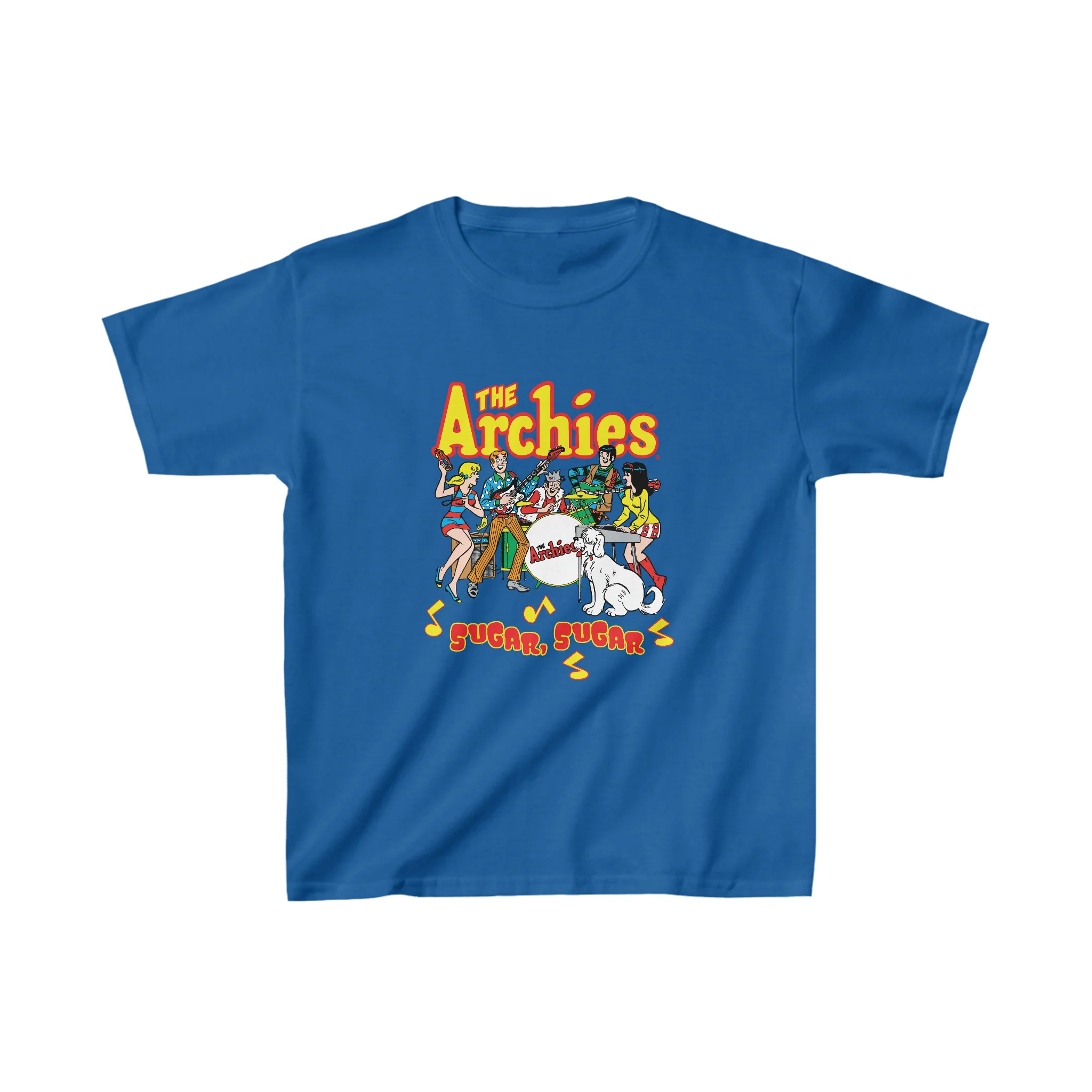 The Archies Sugar Sugar Graphic Tee (Kids Heavy Cotton™ Tee) featuring Archie, Betty, Veronica, Jughead, Reggie, and Hot Dog