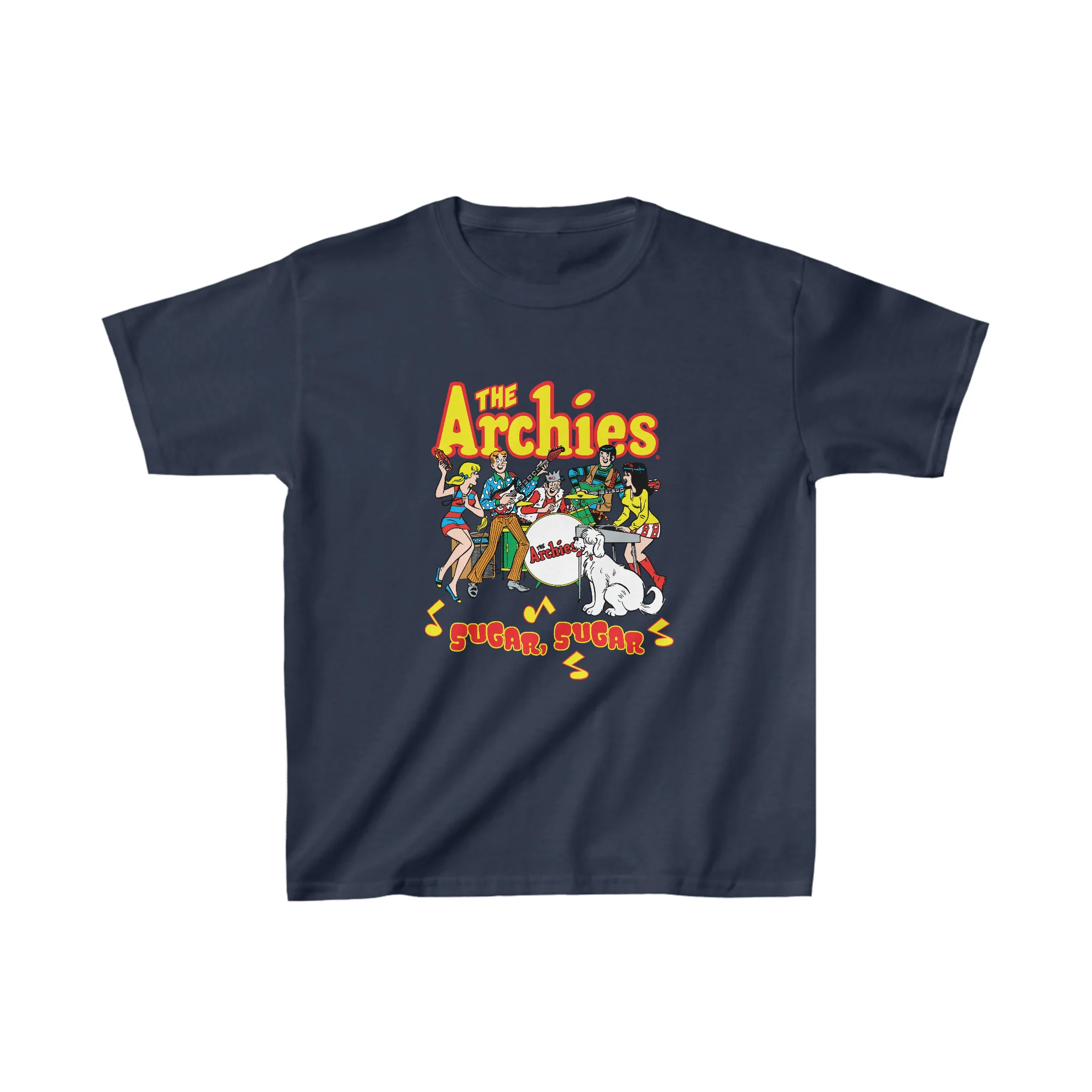The Archies Sugar Sugar Graphic Tee (Kids Heavy Cotton™ Tee) featuring Archie, Betty, Veronica, Jughead, Reggie, and Hot Dog - Image 2