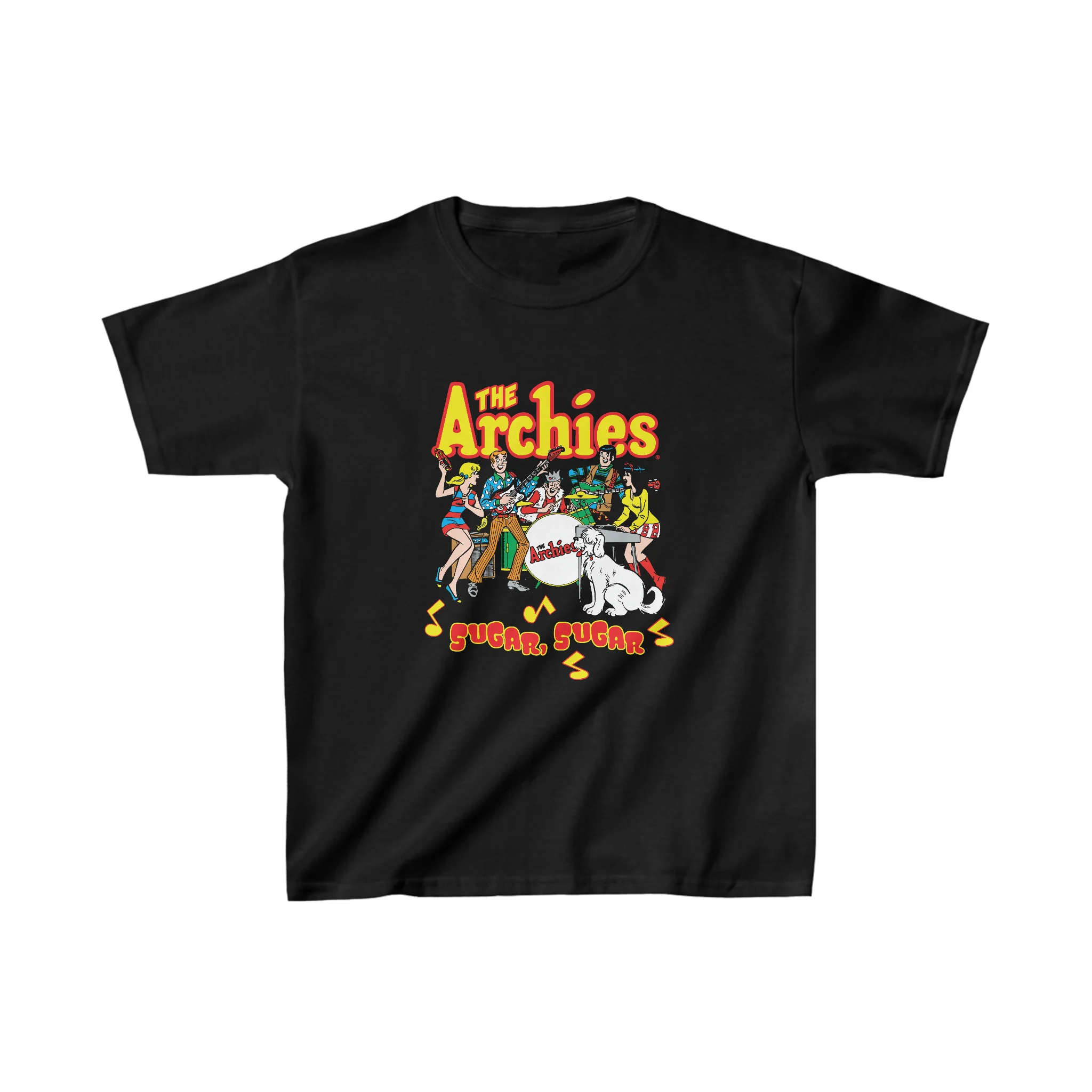 The Archies Sugar Sugar Graphic Tee (Kids Heavy Cotton™ Tee) featuring Archie, Betty, Veronica, Jughead, Reggie, and Hot Dog - Image 3