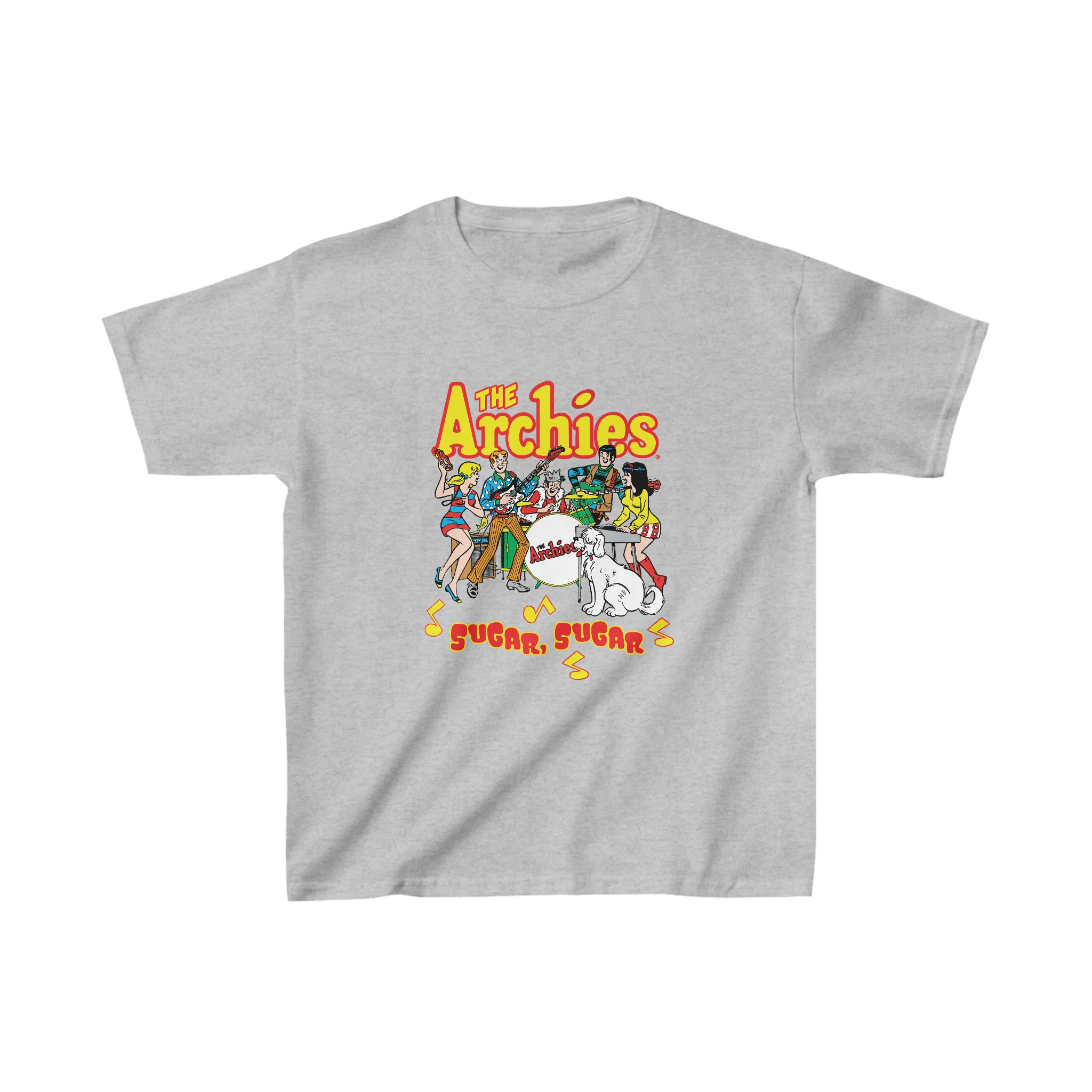 The Archies Sugar Sugar Graphic Tee (Kids Heavy Cotton™ Tee) featuring Archie, Betty, Veronica, Jughead, Reggie, and Hot Dog - Image 4