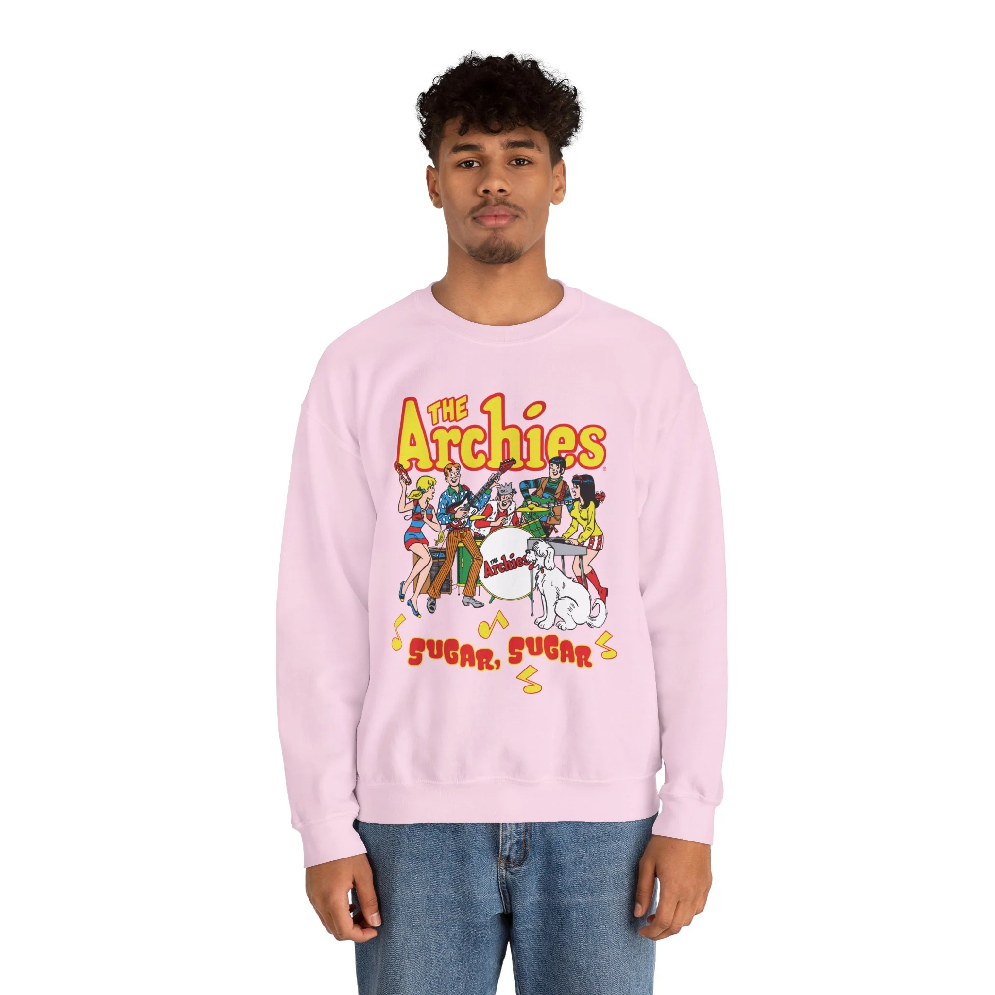 The Archies Sugar Sugar Unisex Heavy Blend™ Crewneck Sweatshirt featuring Archie, Betty, Veronica, Jughead, Reggie, and Hot Dog - Image 38
